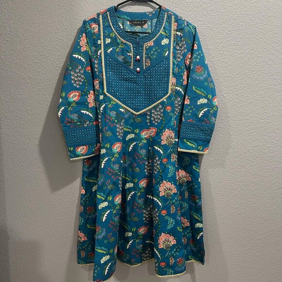 Multicolor Dress/One piece Kurti - Picture 1 of 3